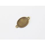 Bronz ovális összekötő medál (18*13mm)