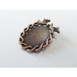 Vörösréz színű medál-alap madár-párral (25*18mm)