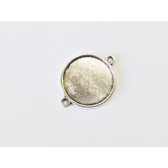 Egyoldalú Antik ezüst összekötő medál-alap (20mm)