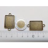 Téglalap alakú összekötő medál (25*18mm)