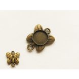 Lepke alakú összekötő medál-alap (12mm)