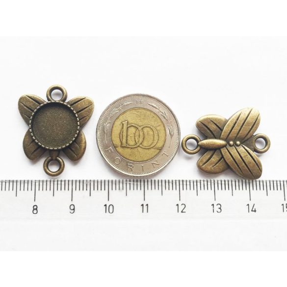 Lepke alakú összekötő medál-alap (12mm)