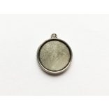 Antik ezüst medál-alap, dupla-oldalú (20mm)