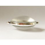 Antik ezüst összekötő medál-alap, dupla-oldalú (25mm)