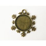 Antik Bronz hópihe alakú medálalap (25mm)