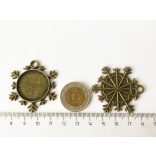 Antik Bronz hópihe alakú medálalap (25mm)