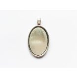 Antik ezüst színű Ovális medál-alap (30x20mm)