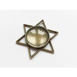 Antik bronz színű CSILLAG medál alap (20mm)