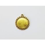 Arany színű medál-alap (20mm)