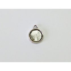 Antik ezüst dupla-oldalú medál-alap (12mm)