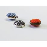 Antik ezüst dupla-oldalú medál-alap (12mm)