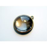 Antik bronz medál-alap, dupla-oldalú, 20mm