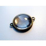 Antik bronz összekötő medál-alap, dupla-oldalú, 20mm