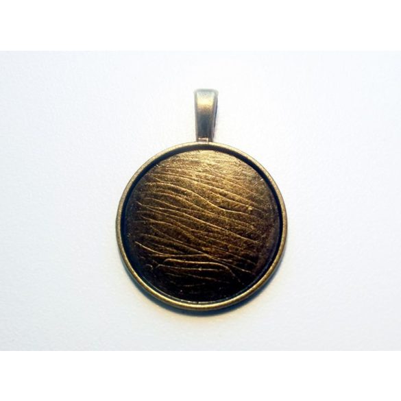 Antik bronz medál-alap, 25mm, *A*