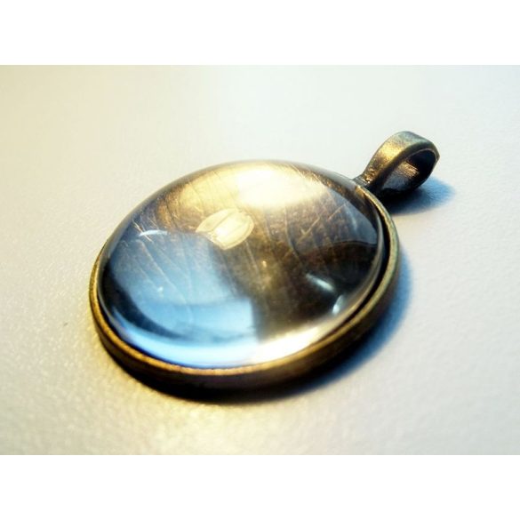 Antik bronz medál-alap, 25mm, *A*