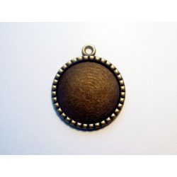 Antik bronz medál-alap, 25 mm, *B*