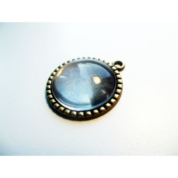 Antik bronz medál-alap, 25 mm, *B*