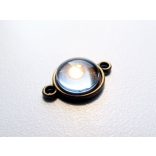 Antik bronz összekötő medál-alap, dupla-oldalú, 10 mm