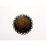 Antik bronz dupla-csipkés medál-alap, 25 mm