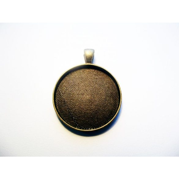 Antik bronz medál-alap, BIG, 30 mm