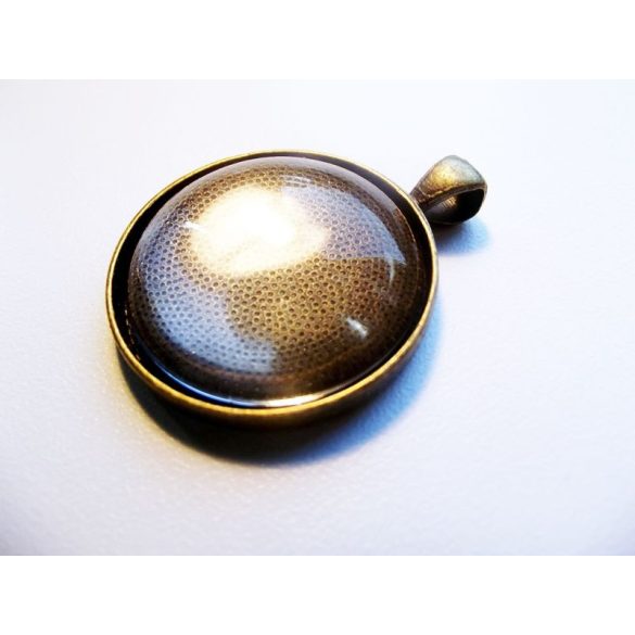 Antik bronz medál-alap, BIG, 30 mm