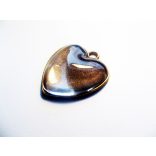 Antik bronz szív medál-alap *A* (24*24)