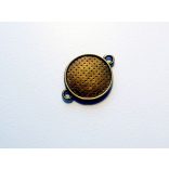 Antik bronz összekötő medál-alap, dupla-oldalú, 12 mm