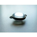 Antik bronz összekötő medál-alap, dupla-oldalú, 16 mm