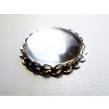 Antik ezüst dupla-csipkés medál-alap, 25 mm