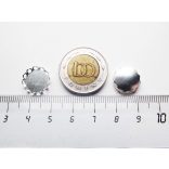 Antik ezüst színű, csipkés szélű medál-alap, 12 mm