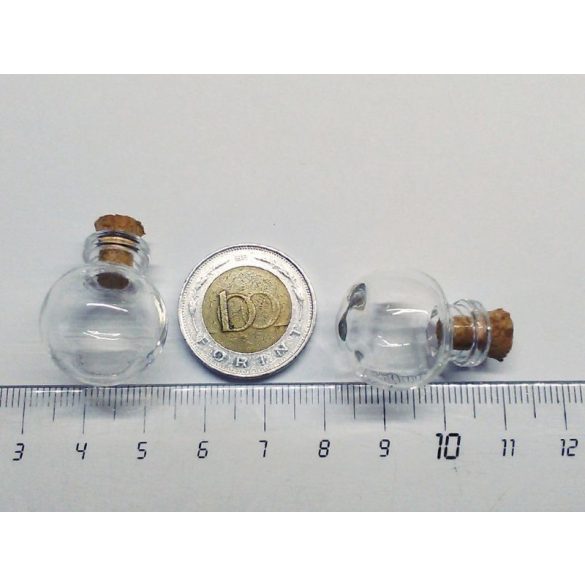 Gömb alakú Mini üvegcse (~24*20mm)