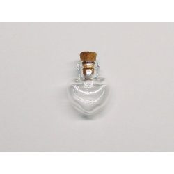 Szív alakú - Mini üvegcse (~25*22mm)