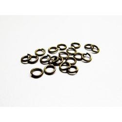 Antik bronz szerelőkarika, 4mm - 20db