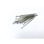 Antik ezüst fejes szerelőpálca 3cm - 20db