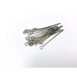 Antik ezüst szemes szerelőpálca 3cm - 20db