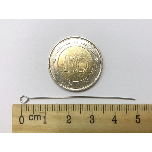 Antik ezüst szemes szerelőpálca 5cm - 20db