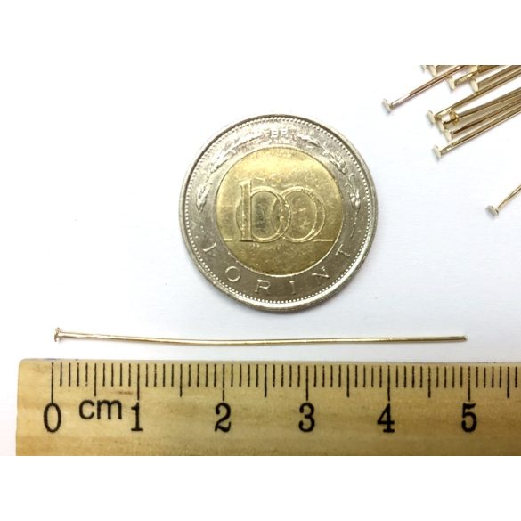 Arany színű fejes szerelőpálca 5cm - 20db