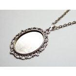 Nikkelmentes Platina ezüst színű medál-akasztó