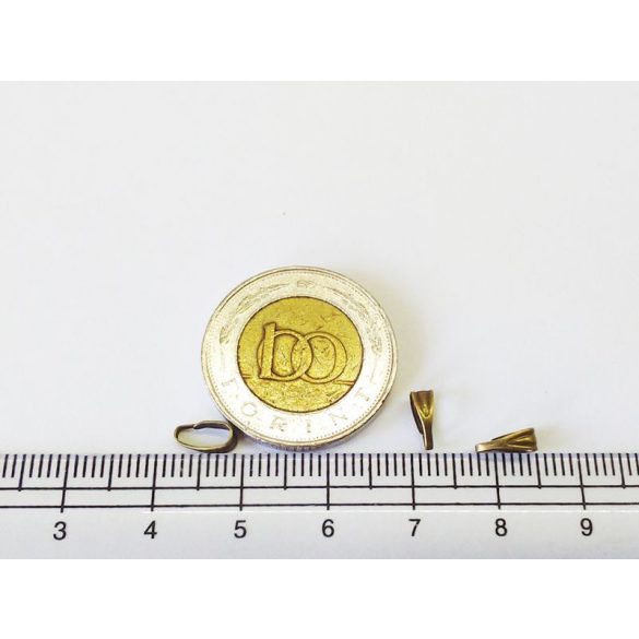 Antik bronz színű medál-akasztó - kis méret