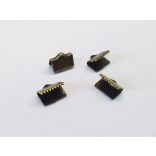 Antik bronz szalagvég 10mm - 4 db