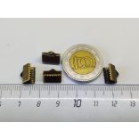Antik bronz szalagvég 10mm - 4 db