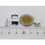 Platina Ezüst színű szalagvég 10mm - 4 db