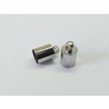 1pár - Cilinder kupak - antik ezüst (belső méret: 5,5mm)