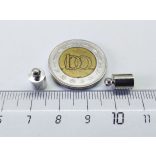 1pár - Cilinder kupak - antik ezüst (belső méret: 5,5mm)