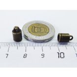 1pár - Cilinder kupak - antik bronz (belső méret: ~4 mm)