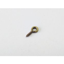 Csavaros hurok mini üvegcséhez - bronz (8*4mm)