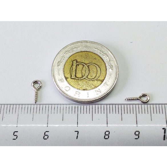 Csavaros hurok mini üvegcséhez - antik ezüst (8*4mm)