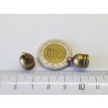 1pár - Antik bronz sz. KUPAK (bojthoz pl.) belső méret: ~7mm