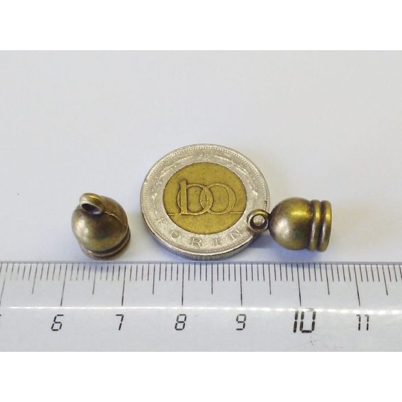 1pár - Antik bronz sz. KUPAK (bojthoz pl.) belső méret: ~7mm