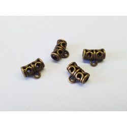   Áttört medáltartó/függeszthető köztes - antik bronz (4db)